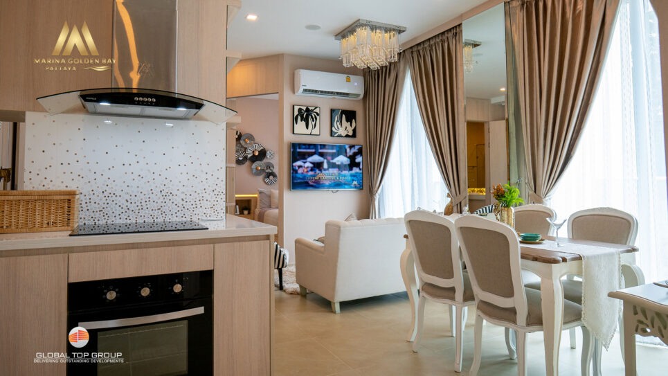 New Condo Pattaya to Buy Good Investment Return 2 Bedroom Marbella Marina Golden Bay