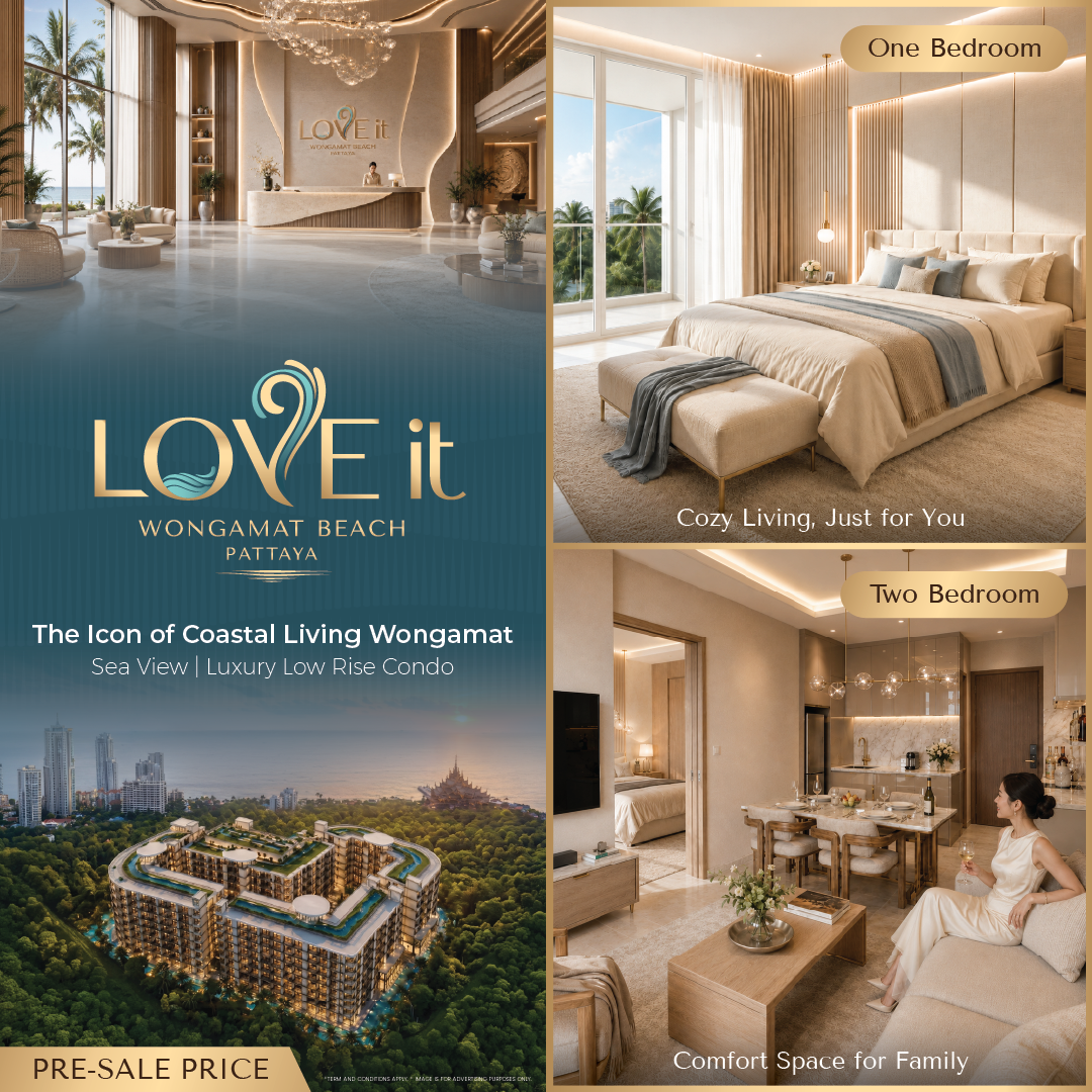 LOVE IT Wongamat Beach Condo for Sale: The Ultimate Resort-Inspired Coastal Living in Pattaya