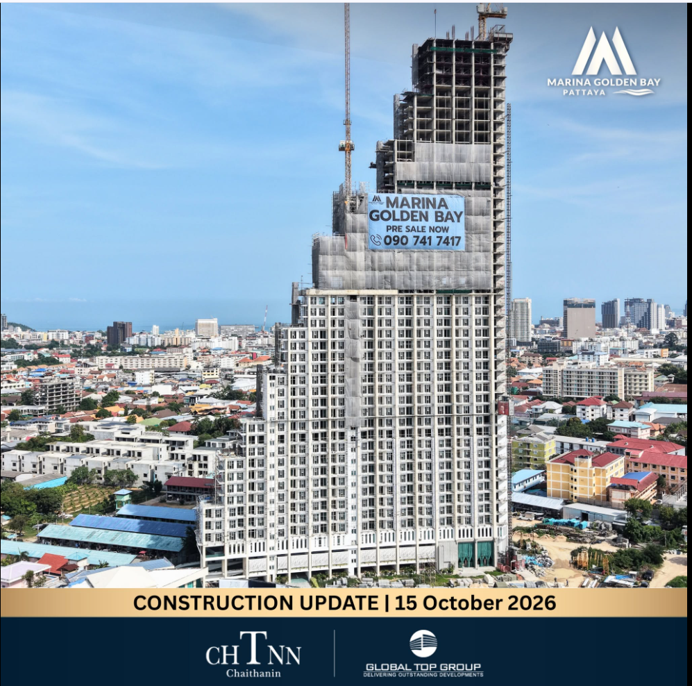 Marina Golden Bay Victoria Construction Update: High-Rise Landmark located in Pattaya